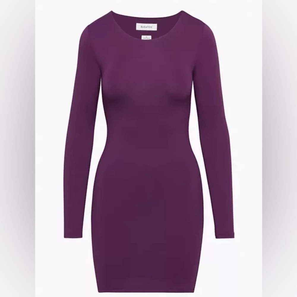 NEW Artizia Babaton Contour long sleeve bodycon dress in Dewberry Purple XS